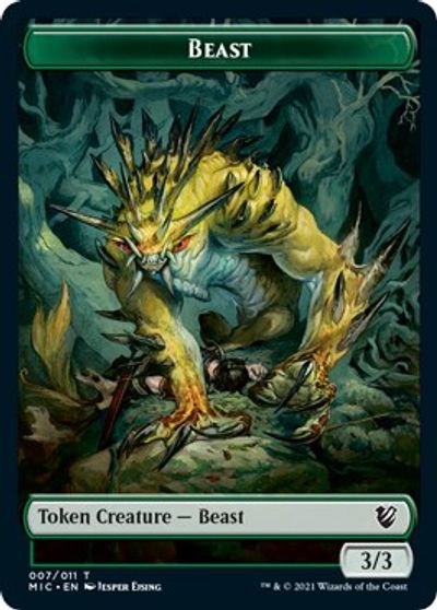Beast (007) // Spider Double-sided Token [Innistrad: Midnight Hunt Commander] | Devastation Store