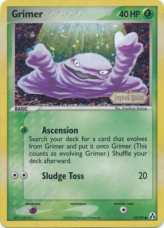 Grimer (54/92) (Stamped) [EX: Legend Maker] | Devastation Store