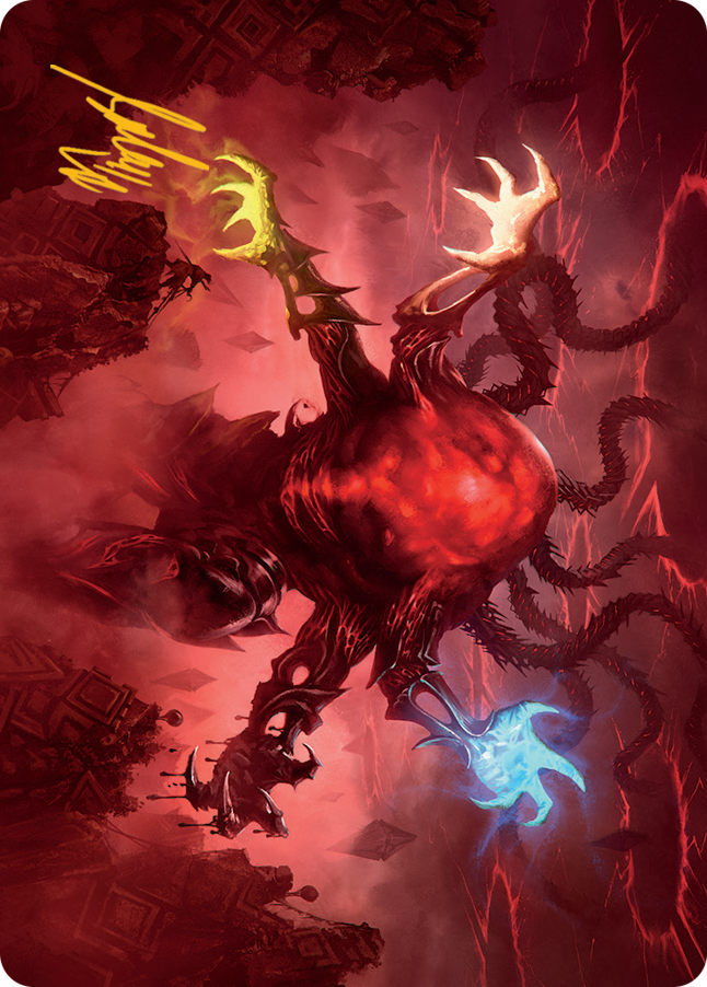 Omnath, Locus of All Art Card (51) (Gold-Stamped Signature) [March of the Machine Art Series] | Devastation Store
