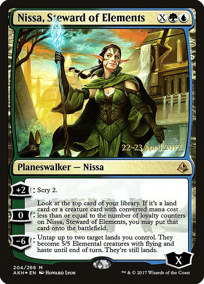 Nissa, Steward of Elements  [Amonkhet Prerelease Promos] - Devastation Store | Devastation Store