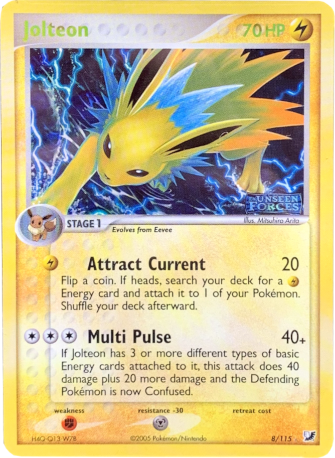 Jolteon (8/115) (Stamped) [EX: Unseen Forces] | Devastation Store