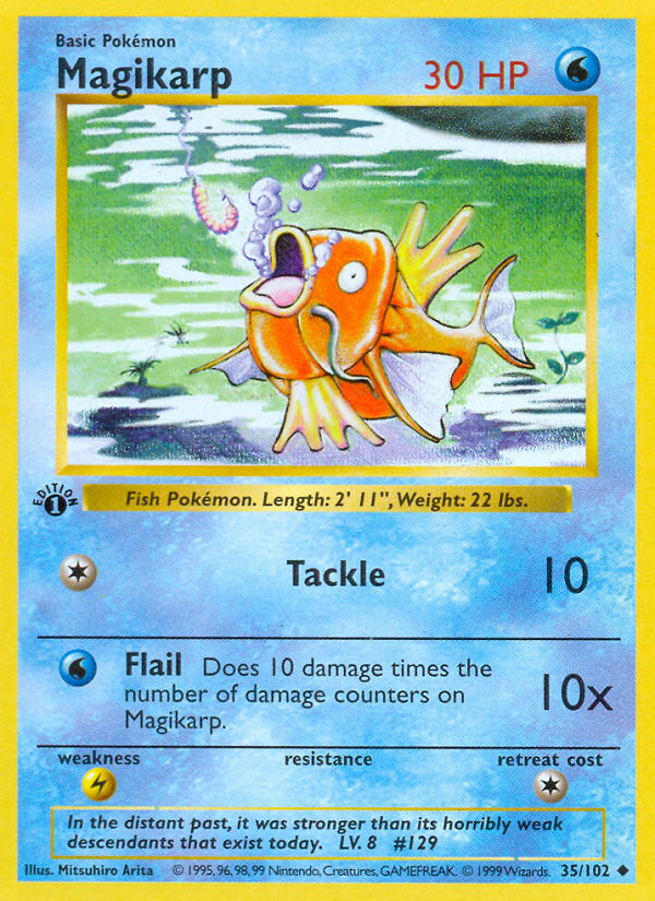 Magikarp (35/102) (Shadowless) [Base Set 1st Edition] | Devastation Store