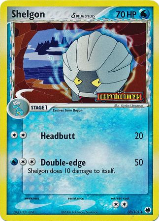 Shelgon (38/101) (Delta Species) (Stamped) [EX: Dragon Frontiers] | Devastation Store