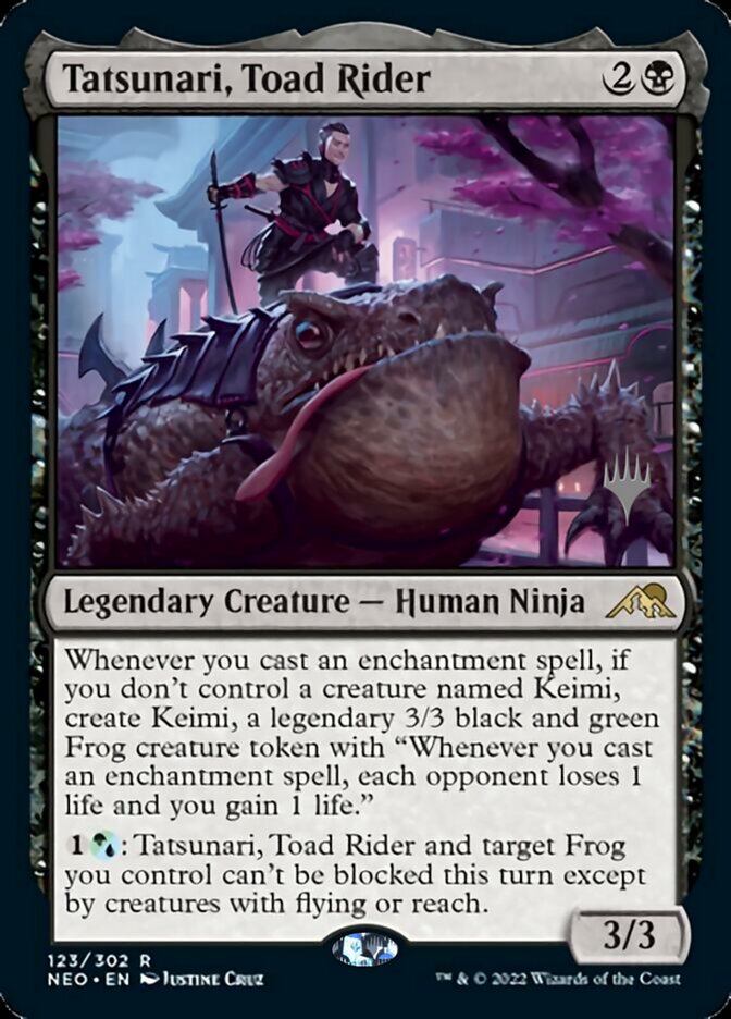 Tatsunari, Toad Rider (Promo Pack) [Kamigawa: Neon Dynasty Promos] | Devastation Store