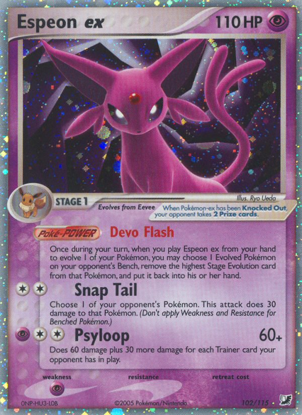 Espeon ex (102/115) [EX: Unseen Forces] | Devastation Store