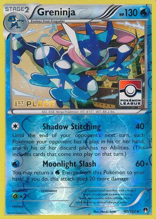Greninja (40/122) (League Promo 1st Place) [XY: BREAKpoint] | Devastation Store