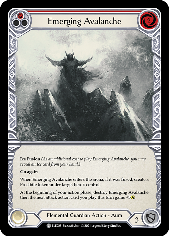 Emerging Avalanche (Red) [ELE025] (Tales of Aria)  1st Edition Rainbow Foil | Devastation Store