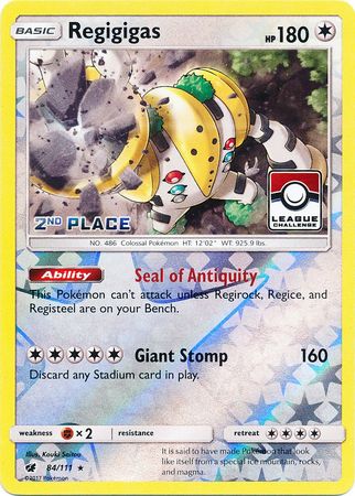 Regigigas (84/111) (League Promo 2nd Place) [Sun & Moon: Crimson Invasion] | Devastation Store