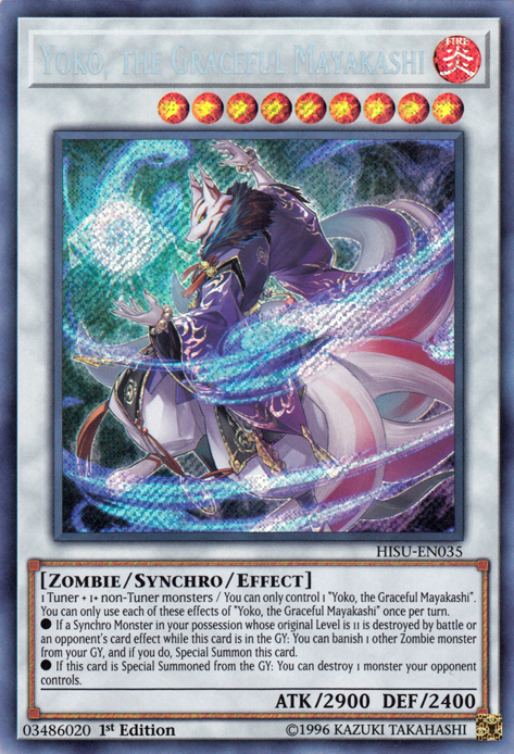 Yoko, the Graceful Mayakashi [HISU-EN035] Secret Rare | Devastation Store