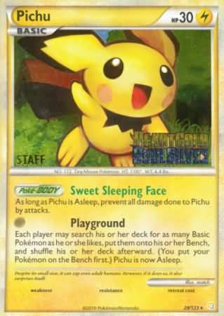 Pichu (28/123) (Staff Prerelease Promo) [Nintendo: Black Star Promos] | Devastation Store