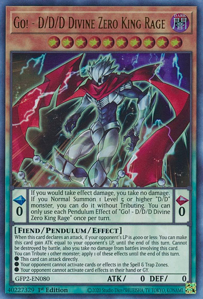 Go! - D/D/D Divine Zero King Rage [GFP2-EN080] Ultra Rare | Devastation Store