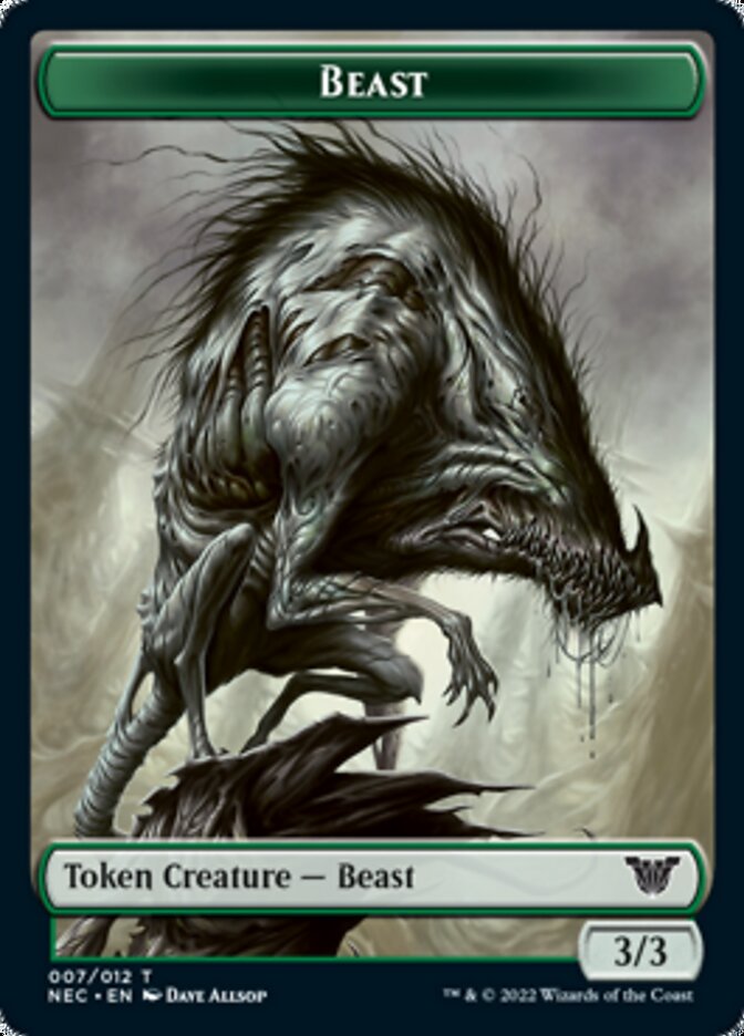 Beast // Treasure Double-sided Token [Kamigawa: Neon Dynasty Commander Tokens] | Devastation Store