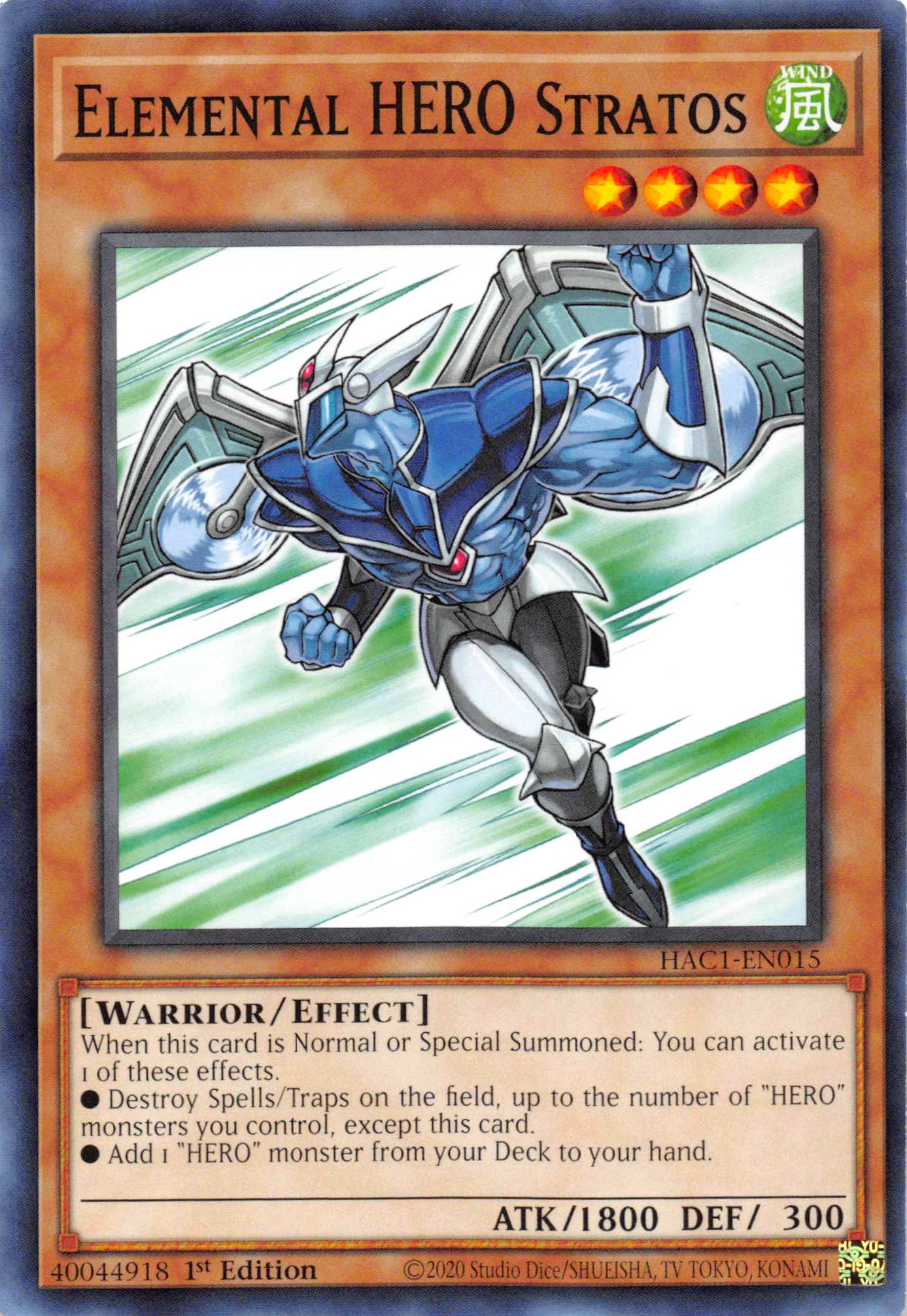 Elemental HERO Stratos [HAC1-EN015] Common | Devastation Store