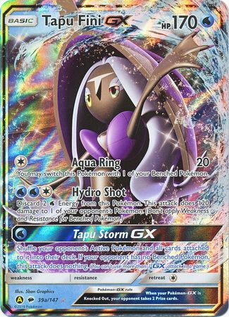 Tapu Fini GX (39/147) (Alternate card) (Jumbo Card) [Sun & Moon: Burning Shadows] | Devastation Store