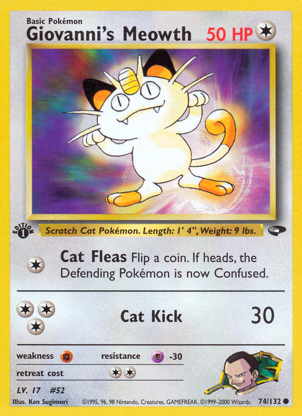 Giovanni's Meowth (74/132) [Gym Challenge 1st Edition] | Devastation Store