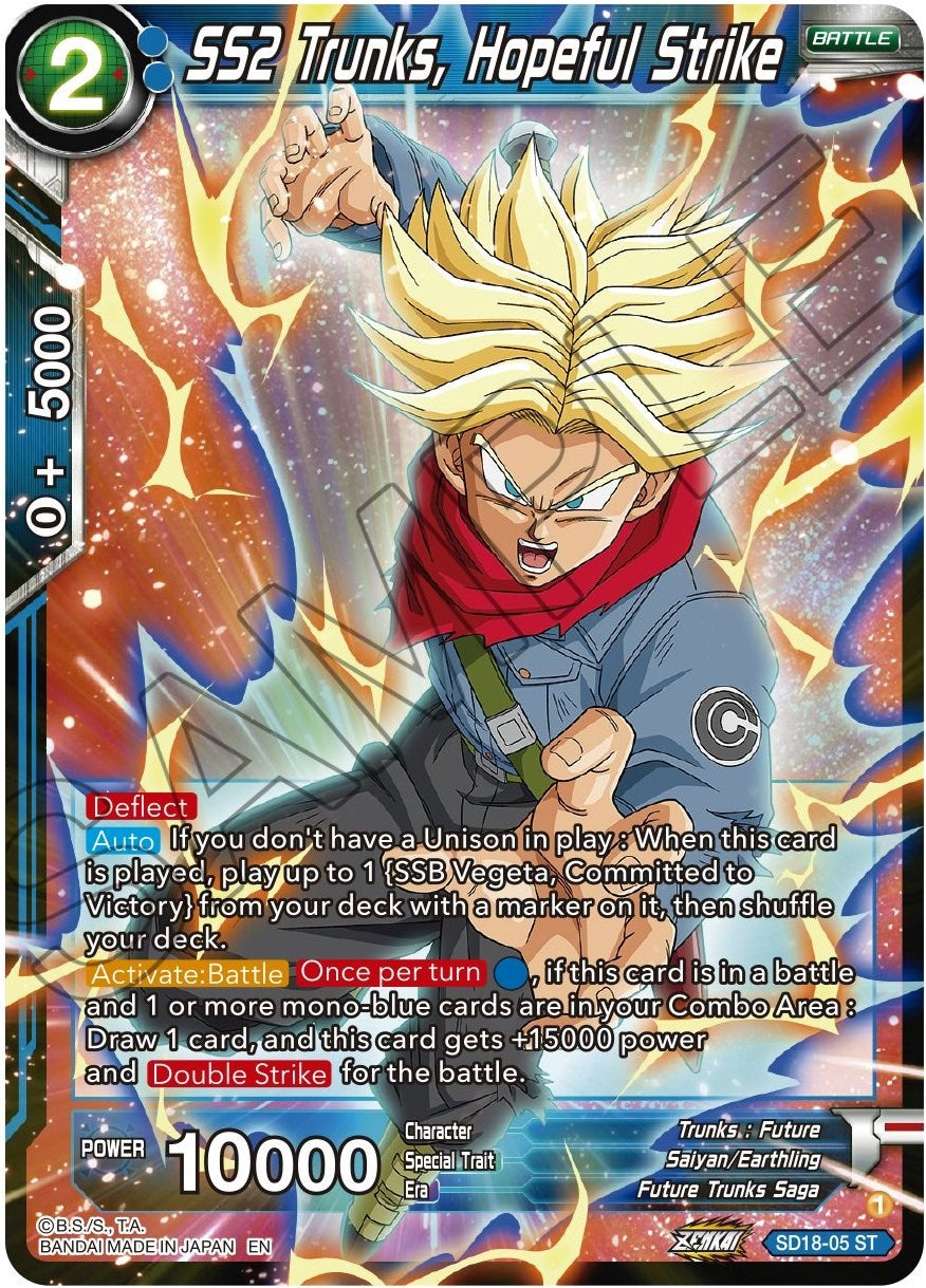 SS2 Trunks, Hopeful Strike (SD18-05) [Dawn of the Z-Legends] | Devastation Store