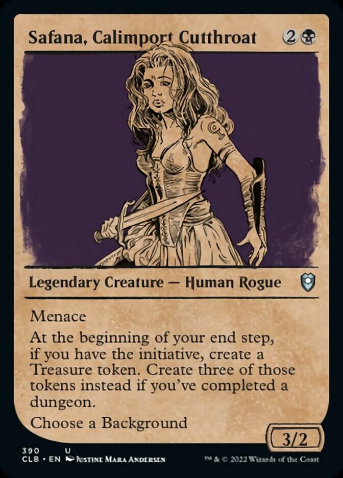 Safana, Calimport Cutthroat (Showcase) [Commander Legends: Battle for Baldur's Gate] | Devastation Store