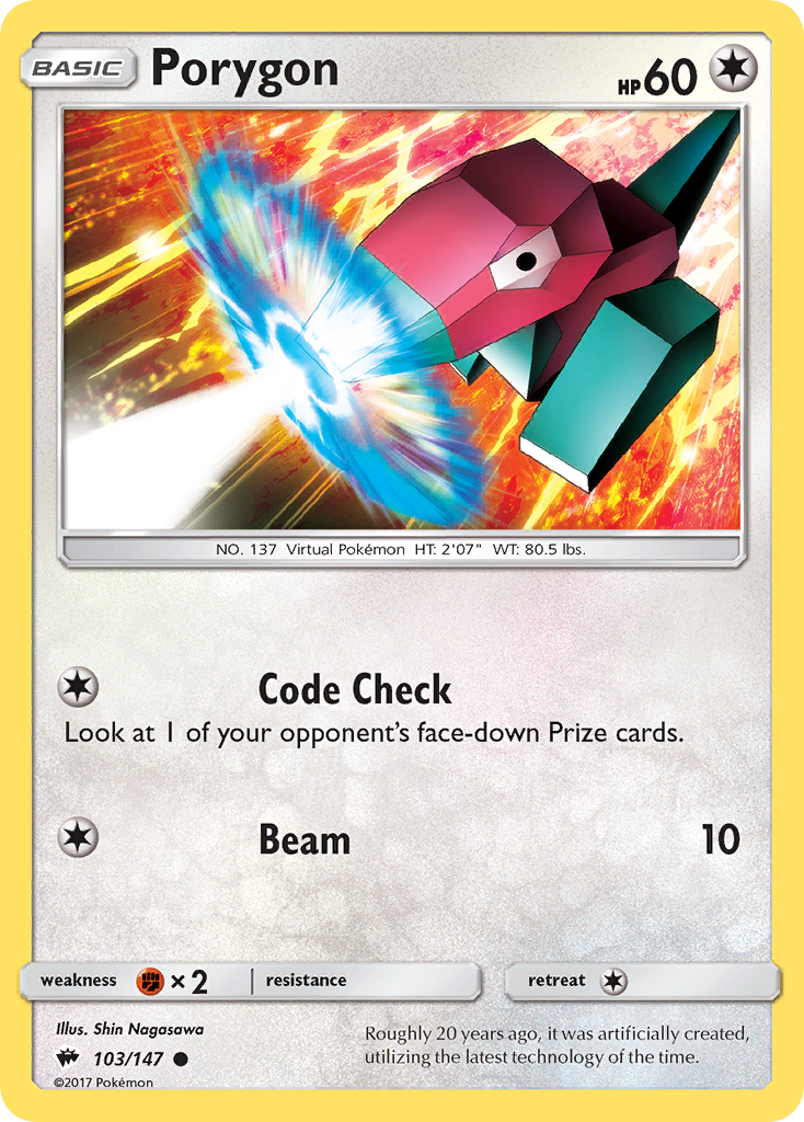 Porygon (103/147) [Sun & Moon: Burning Shadows] | Devastation Store