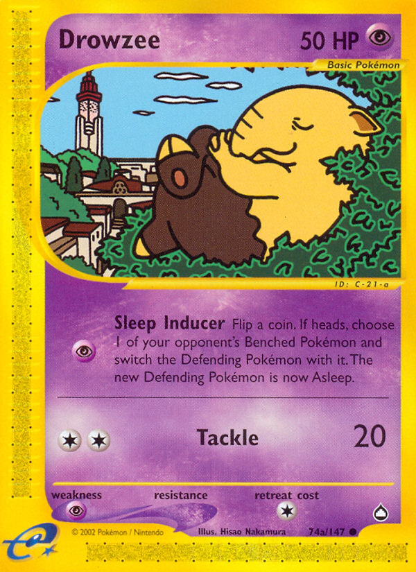 Drowzee (74a/147) [Aquapolis] | Devastation Store