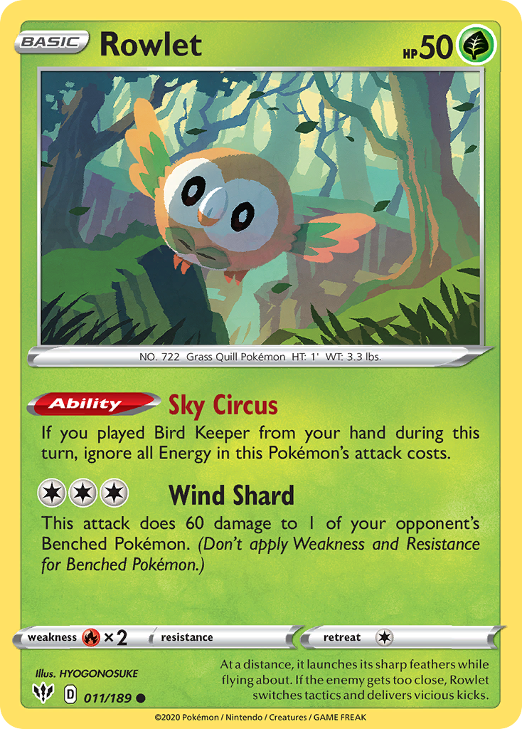 Rowlet (011/189) [Sword & Shield: Darkness Ablaze] | Devastation Store