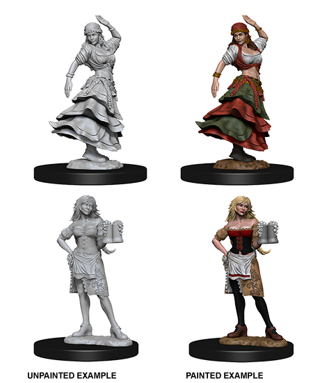 Pathfinder Deep Cuts Unpainted Miniatures: Bartender/Dancing Girl - Devastation Store | Devastation Store