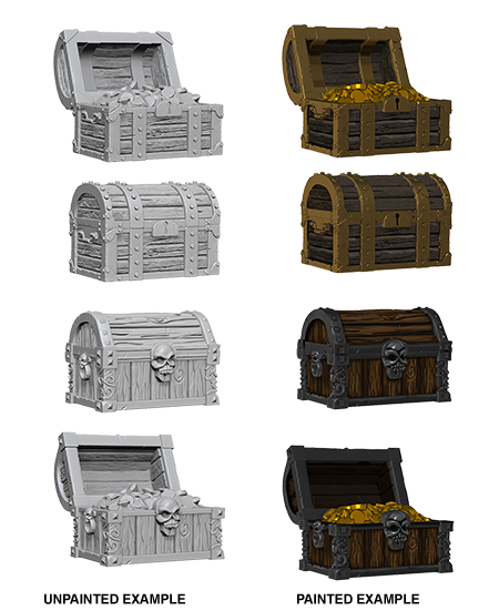 WizKids Deep Cuts Unpainted Miniatures: Chests - Devastation Store | Devastation Store