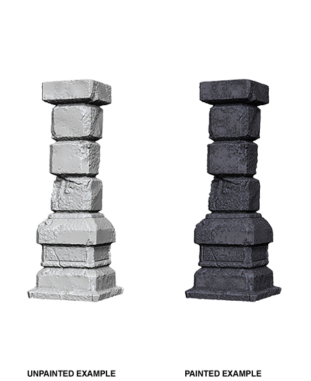 WizKids Deep Cuts Unpainted Miniatures: Pillars - Devastation Store | Devastation Store