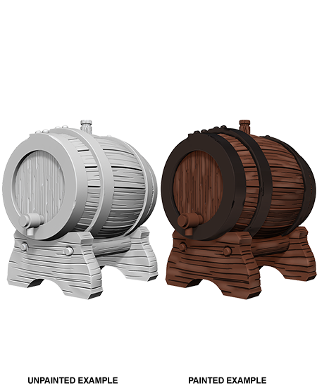 WizKids Deep Cuts Unpainted Miniatures: Keg Barrels - Devastation Store | Devastation Store