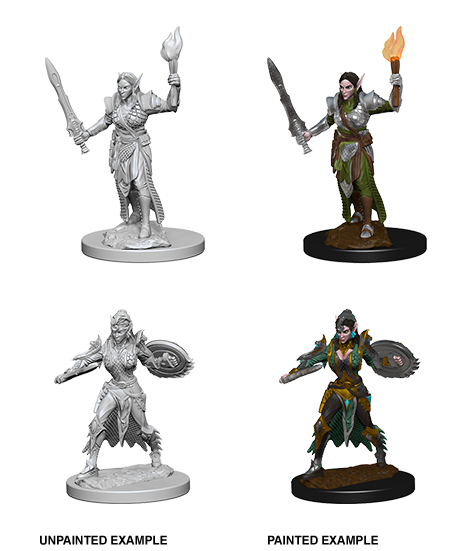 Pathfinder Deep Cuts Unpainted Miniature: Elf Female Fighter - Devastation Store | Devastation Store