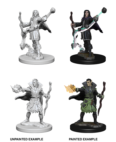 Pathfinder Deep Cuts Unpainted Miniatures: Elf Male Sorcerer - Devastation Store | Devastation Store