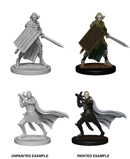 Pathfinder Deep Cuts Unpainted Miniatures: Elf Male Paladin - Devastation Store | Devastation Store