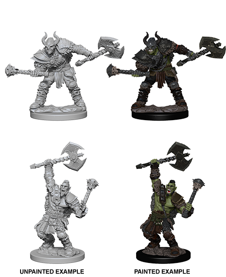 Pathfinder Deep Cuts Unpainted Miniatures: Half-Orc Male Barbarian - Devastation Store | Devastation Store