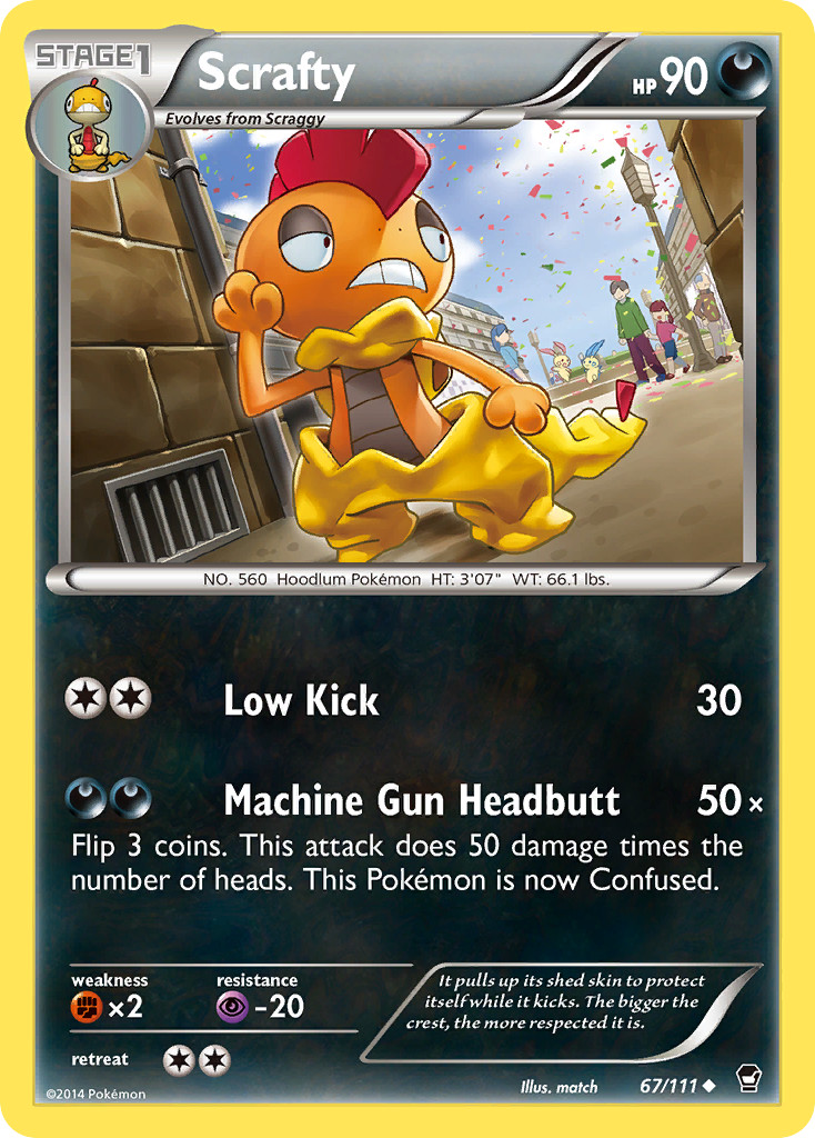 Scrafty (67/111) [XY: Furious Fists] | Devastation Store