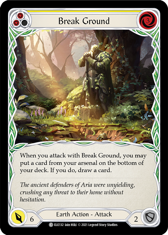 Break Ground (Yellow) [ELE132] (Tales of Aria)  1st Edition Normal | Devastation Store