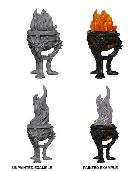 WizKids Deep Cuts Unpainted Miniatures: Braziers - Devastation Store | Devastation Store
