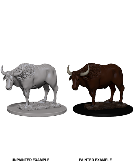WizKids Deep Cuts Unpainted Miniatures: Oxen - Devastation Store | Devastation Store