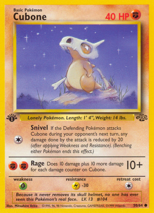 Cubone (50/64) [Jungle 1st Edition] | Devastation Store