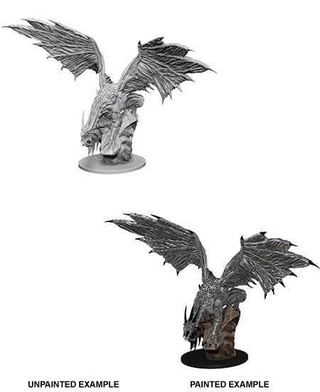 Pathfinder Deep Cuts Unpainted Miniatures: Silver Dragon - Devastation Store | Devastation Store