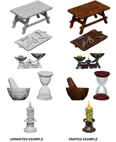 WizKids Deep Cuts Unpainted Miniatures: Workbench & Tools - Devastation Store | Devastation Store