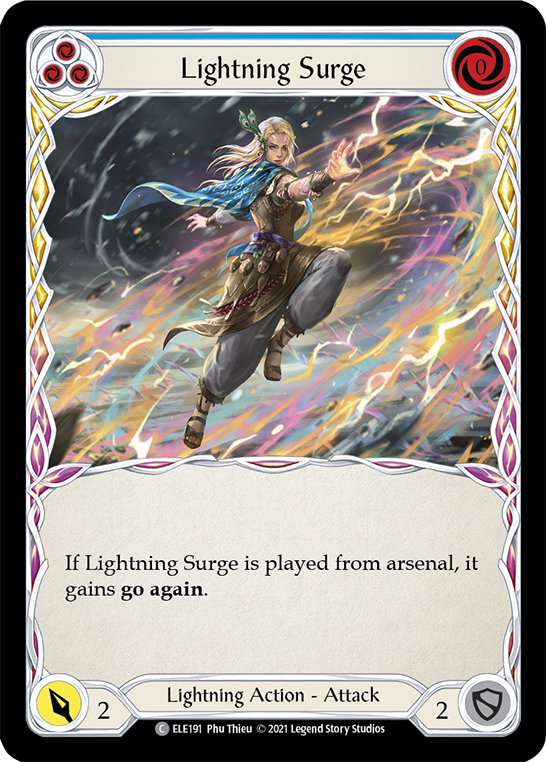 Lightning Surge (Blue) [ELE191] (Tales of Aria)  1st Edition Normal | Devastation Store