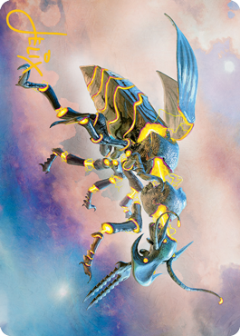 Zabaz, the Glimmerwasp Art Card (Gold-Stamped Signature) [Modern Horizons 2 Art Series] | Devastation Store