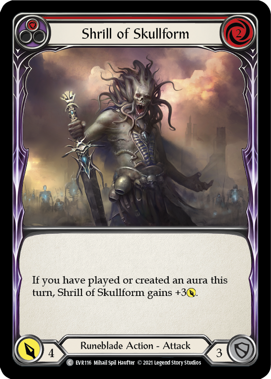 Shrill of Skullform (Red) [EVR116] (Everfest)  1st Edition Rainbow Foil | Devastation Store