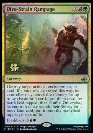 Dire-Strain Rampage [Innistrad: Midnight Hunt Prerelease Promos] | Devastation Store