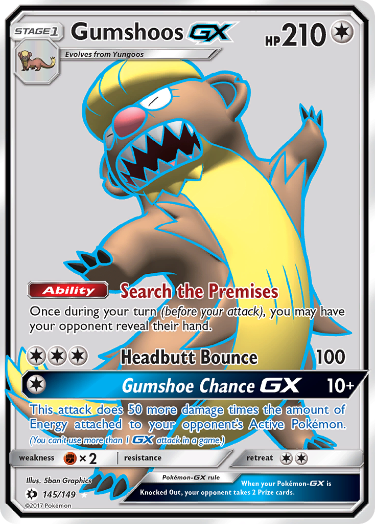 Gumshoos GX (145/149) [Sun & Moon: Base Set] | Devastation Store