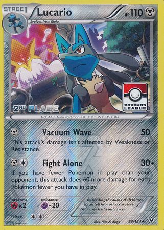 Lucario (63/124) (League Promo 2nd Place) [XY: Fates Collide] | Devastation Store