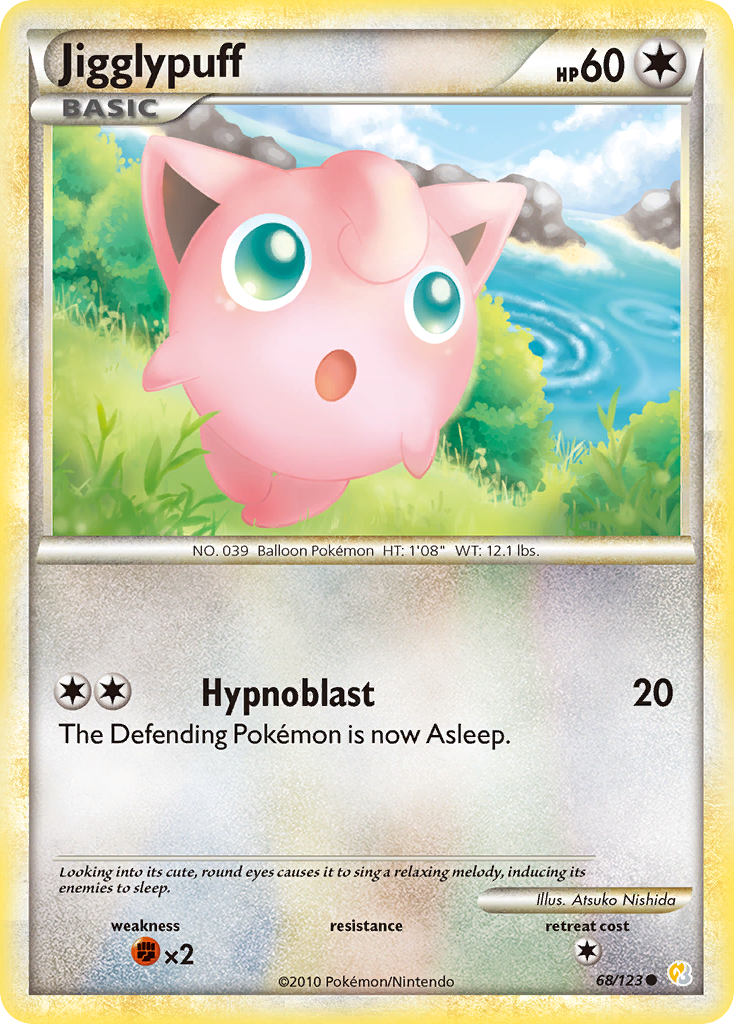 Jigglypuff (68/123) [HeartGold & SoulSilver: Base Set] | Devastation Store