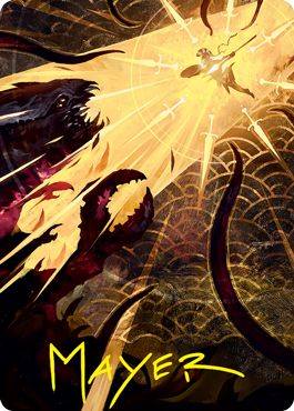 Defiant Strike Art Card (Gold-Stamped Signature) [Strixhaven: School of Mages Art Series] | Devastation Store