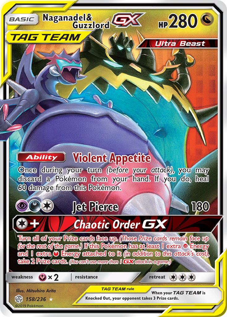 Naganadel & Guzzlord GX (158/236) [Sun & Moon: Cosmic Eclipse] | Devastation Store