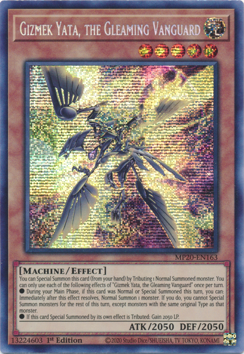 Gizmek Yata, the Gleaming Vanguard [MP20-EN163] Prismatic Secret Rare | Devastation Store