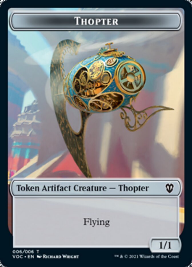 Spirit (003) // Thopter Double-sided Token [Innistrad: Crimson Vow Commander Tokens] | Devastation Store